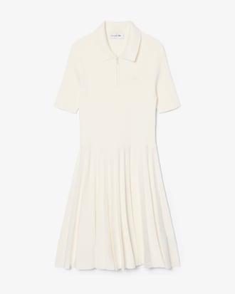 Vestido Plisado De Cuello Polo