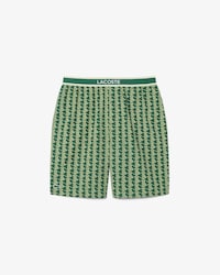 Shorts De Pijama De Popelina Con Estampado Monograma