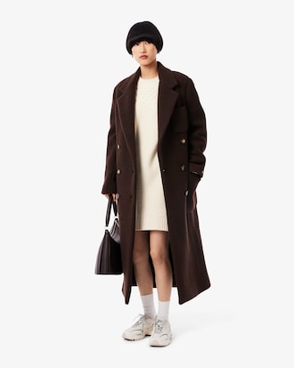 Women's Patchwork Effect Wool Sweater Dress