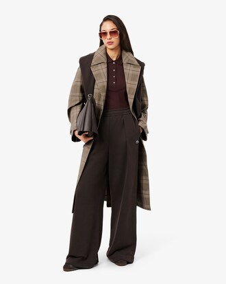 Women's Water-Repellent Plaid Wrap Coat