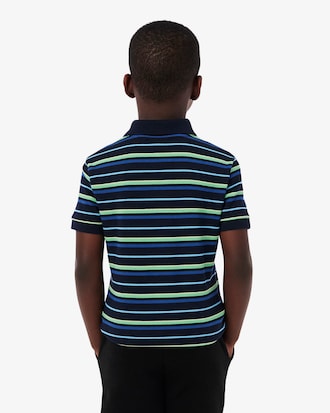 Boys' Contrast Stripe Petit Piqu&eacute; Polo