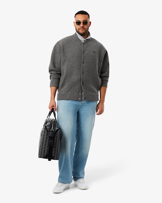 Men's Merino Wool Jersey Bomber Jacket