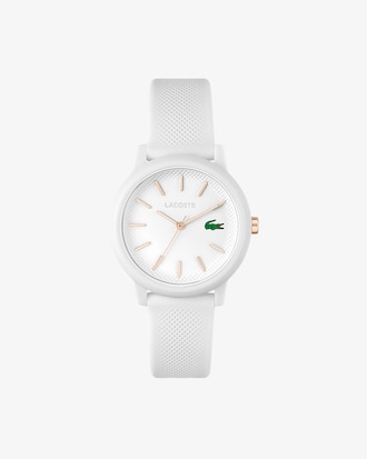 Women's Lacoste.12.12 White Silicone Strap Watch