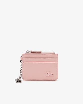 Porte-cartes zipp&eacute; femme Lacoste 4 fentes