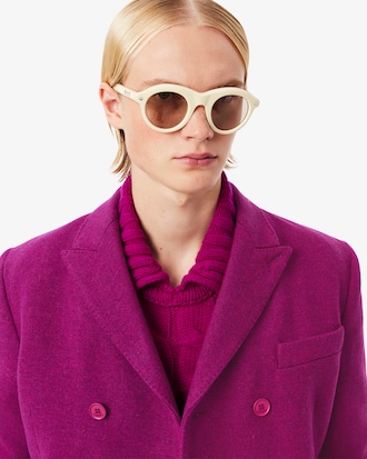 Runway Double Breasted Marbled Wool Blazer