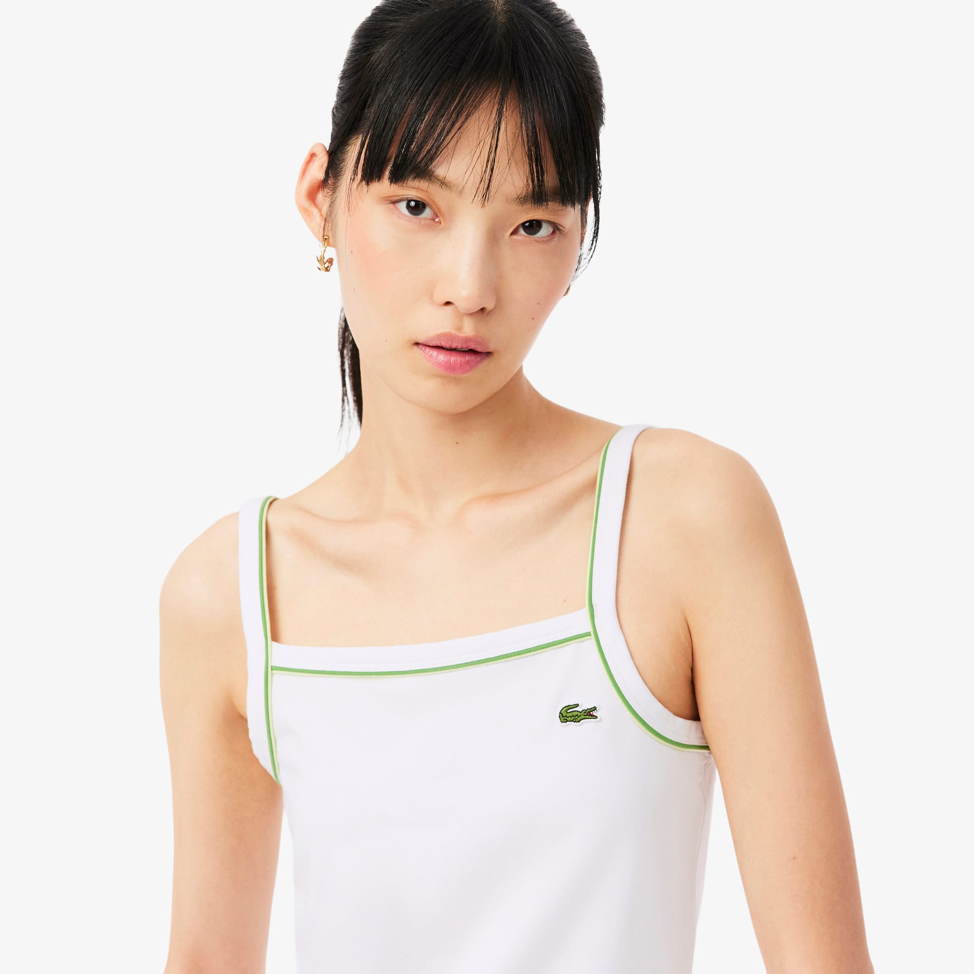 Contrast Accent Cotton Tank Top - Organic Cotton - New In 2026