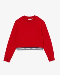 Girls' Lacoste Printed Band Short Sweatshirt