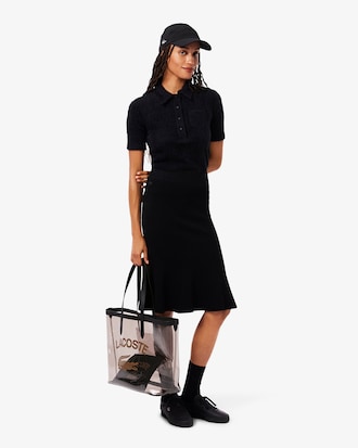 Grand sac cabas Anna transparent grain&eacute;