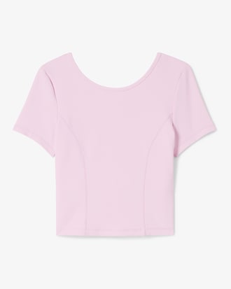 Women's Lacoste x Bandier Short Sleeve Crop Top