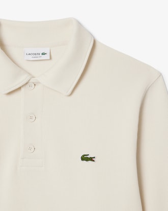 Men's Ribbed Cotton Polo Collar Sweatshirt