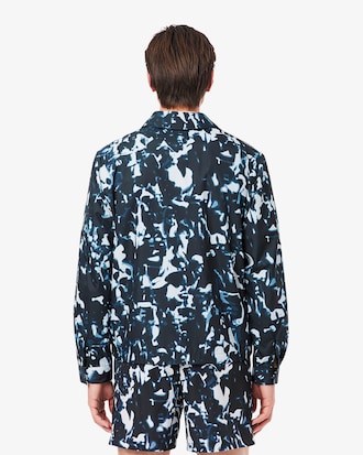 Men's Print Motif Water-Repellent Windbreaker
