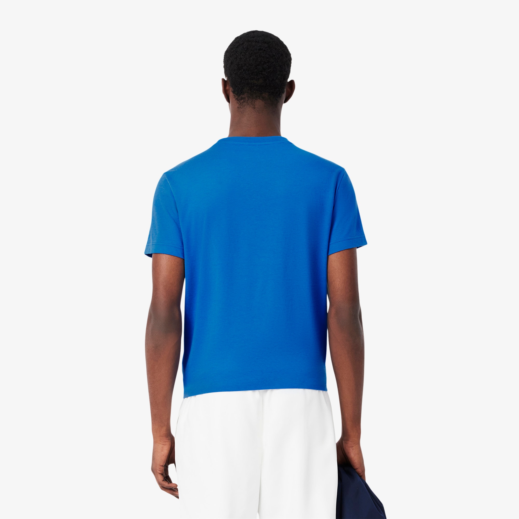 Tシャツ・カットソー LACOSTE Men T Shirts 1212 White Lacoste logo-patch Cotton T-shirt | White | FARFETCH CA