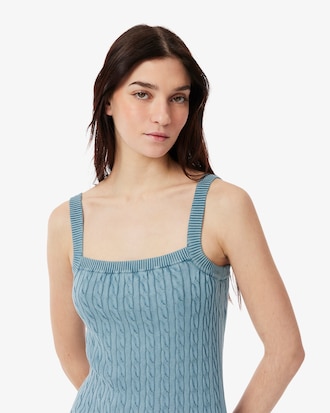 Vestido De Punto De Ochos Con Efecto Lavado Para Mujer
