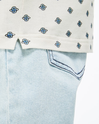 Polo Lacoste LIVE ultra slim fit en minipiqu&eacute; con miniestampado de cashmere para hombre