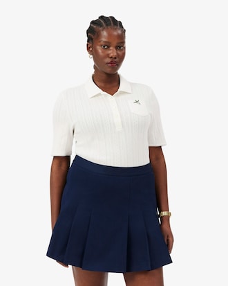 Women's Slim Fit Pointelle Branded L.12.D Polo