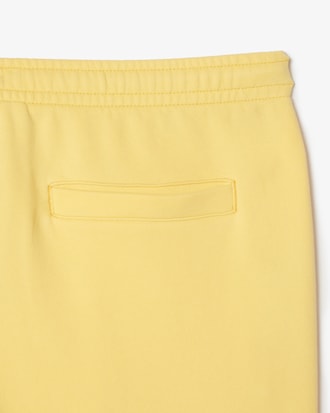 Men's Regular Fit Washed Effect Printed Fleece Shorts 