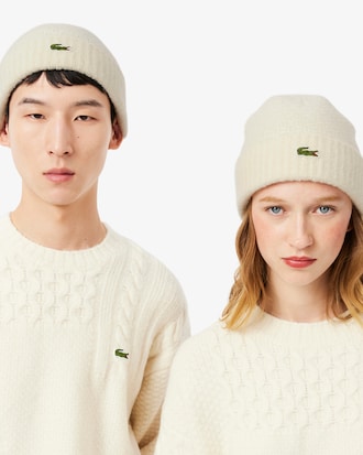Unisex Ribbed Cuff Wool Beanie