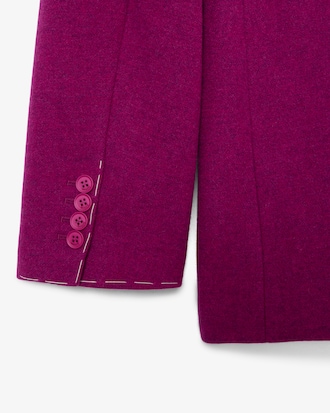 Runway Double Breasted Marbled Wool Blazer