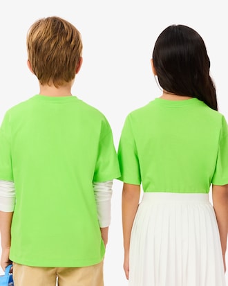 Kids' Crocodile Print Cotton T-Shirt