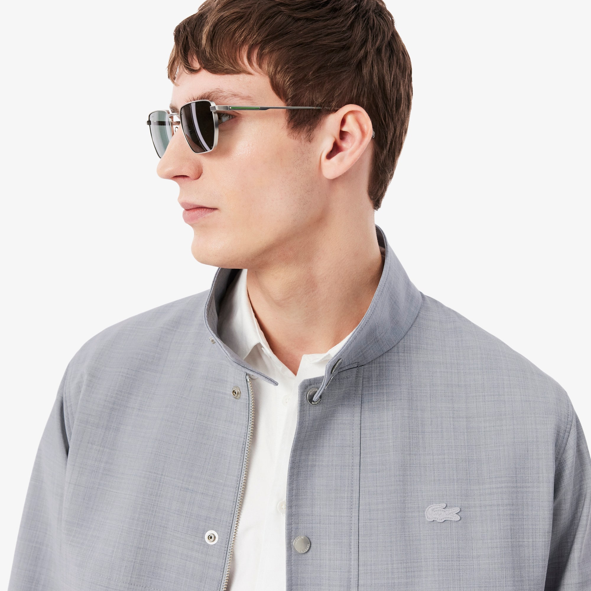 Wool Blend Harrington Jacket