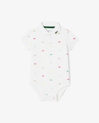 Infants' Crocodile Print Piqu&eacute; Bodysuit
