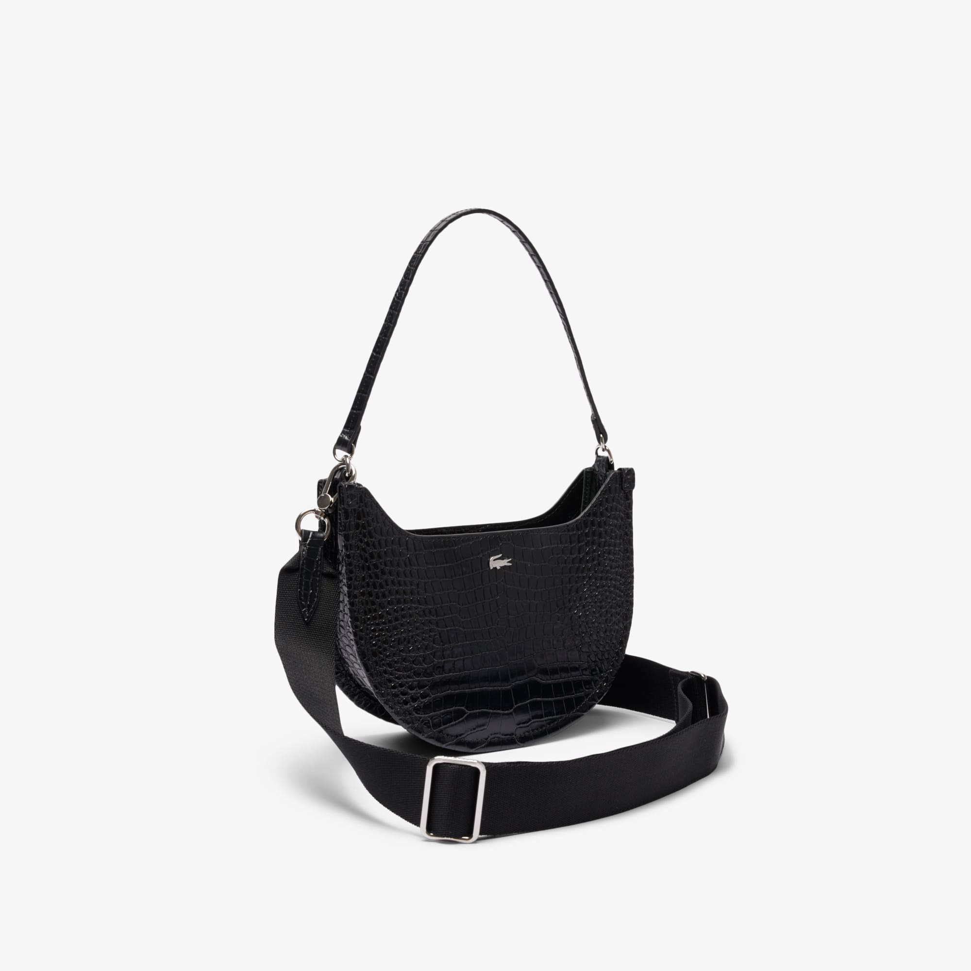 Women's Small Chantaco Embossed Leather Half Moon Bag - Bags