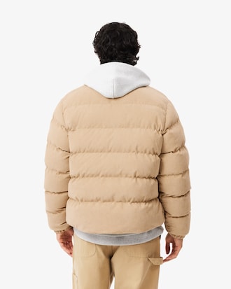 Men's Quilted Velour Puffer Jacket