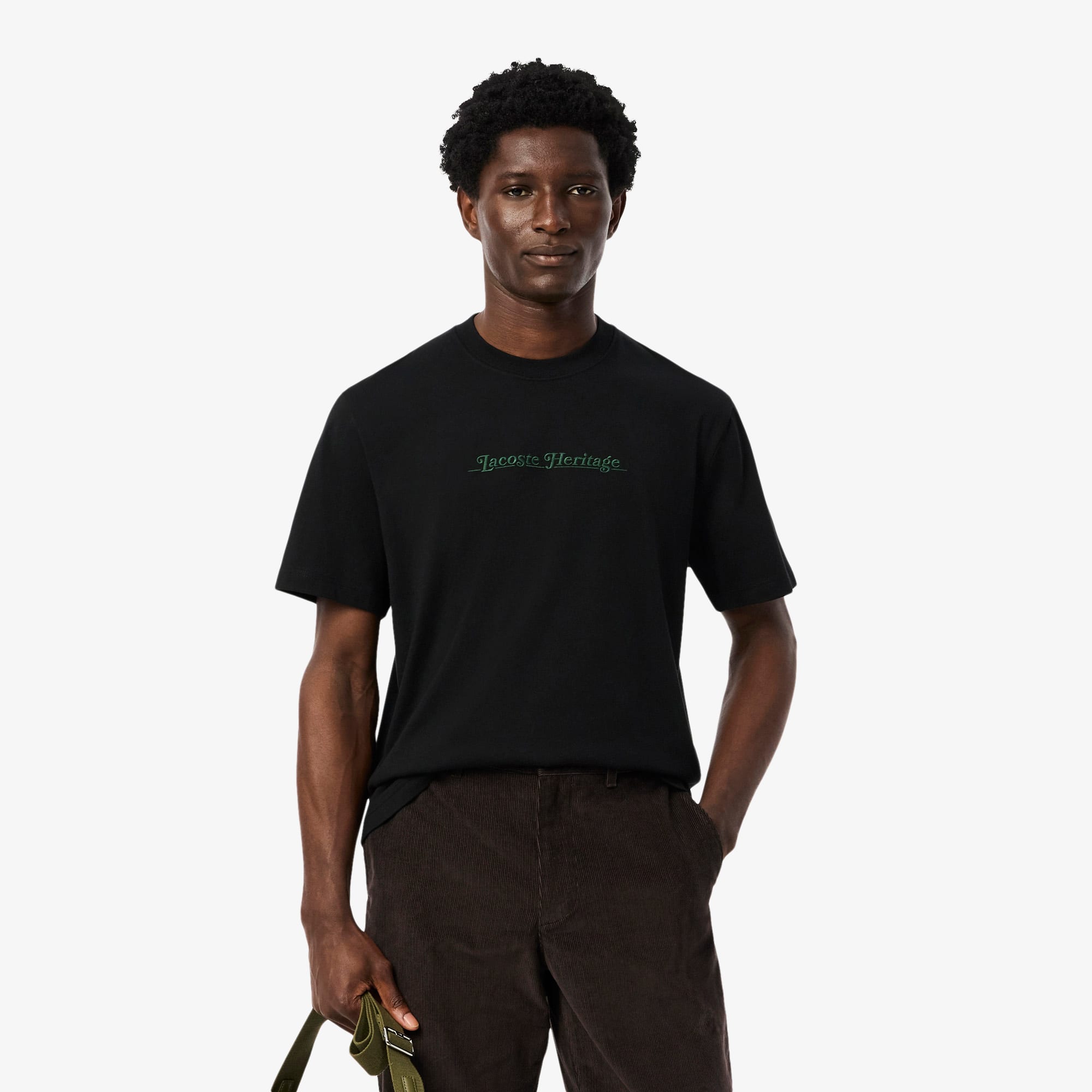Lacoste Men's Embroidered Cotton T-shirt - 3xl - 8 In Black