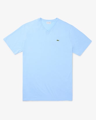 Men’s Tall Fit Ribbed V-Neck Cotton T-Shirt