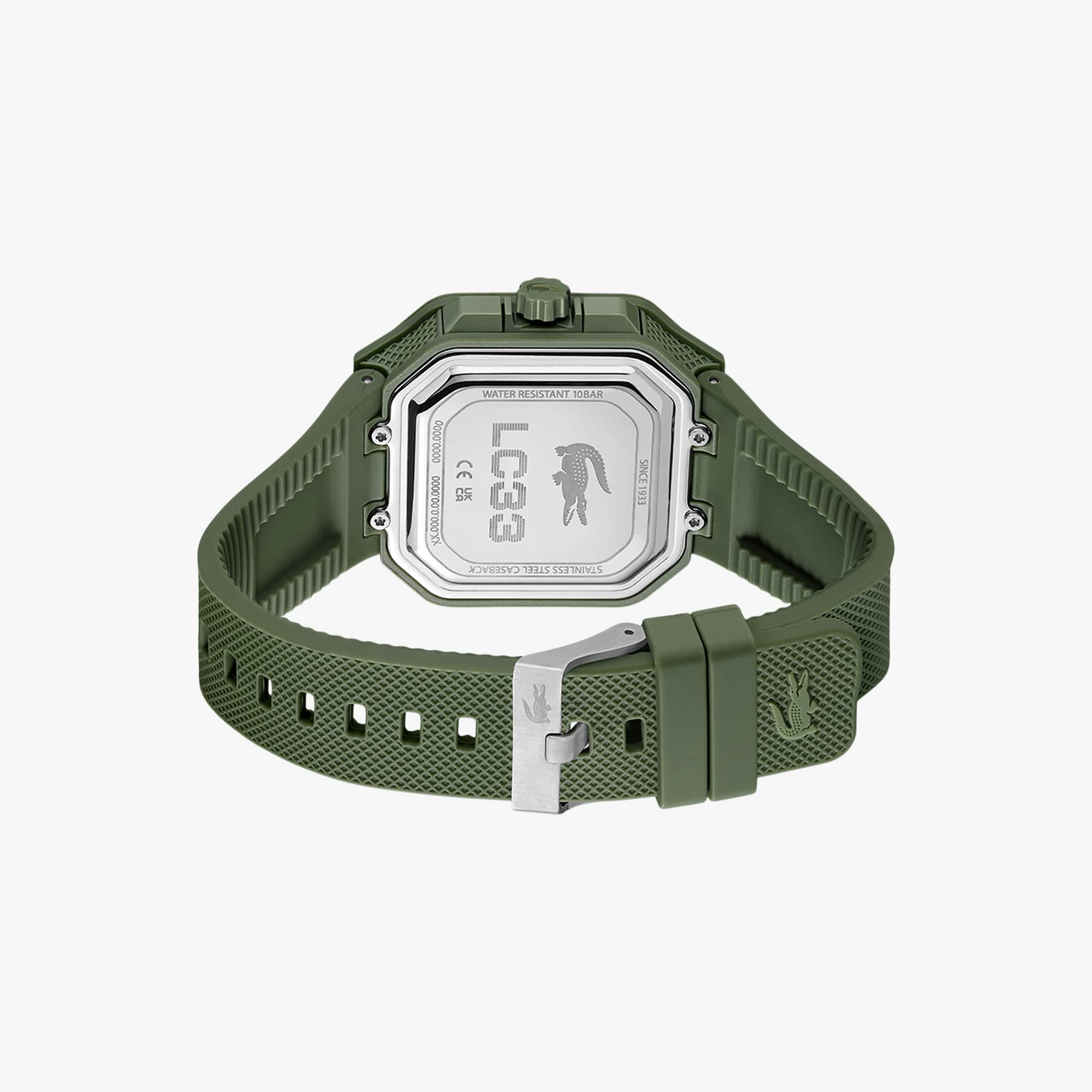 LC33 Analog and Digital Square Silicone Watch