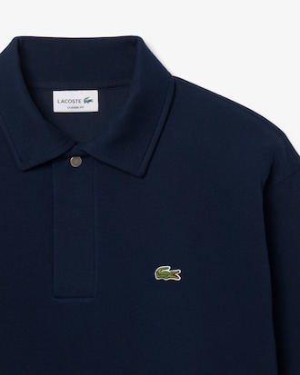 Polo Collar Piqu&eacute; Sweatshirt