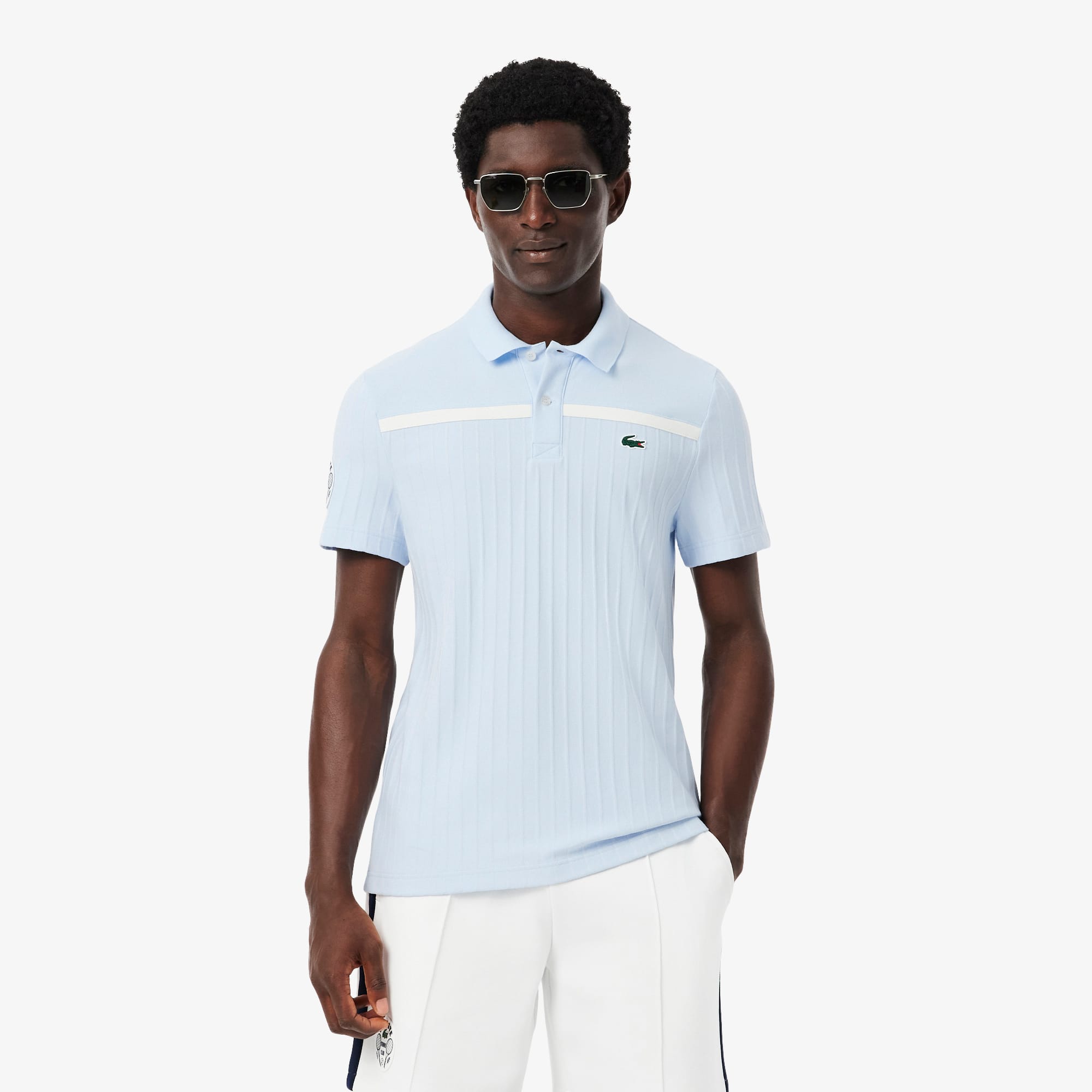 Lacoste Men's Ultra Dry Badge Accent Tennis Heritage Polo