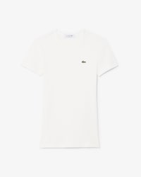 Playera de Corte Slim de Algod&oacute;n Acanalado para Mujer