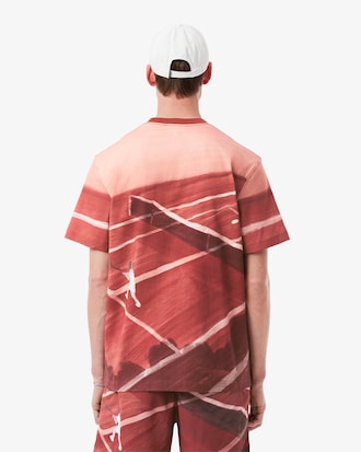 Men's Classic Fit Tennis Print T-Shirt