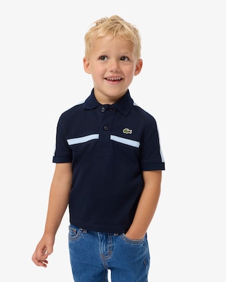 Color-Block Petit Piqu&eacute; Polo Shirt