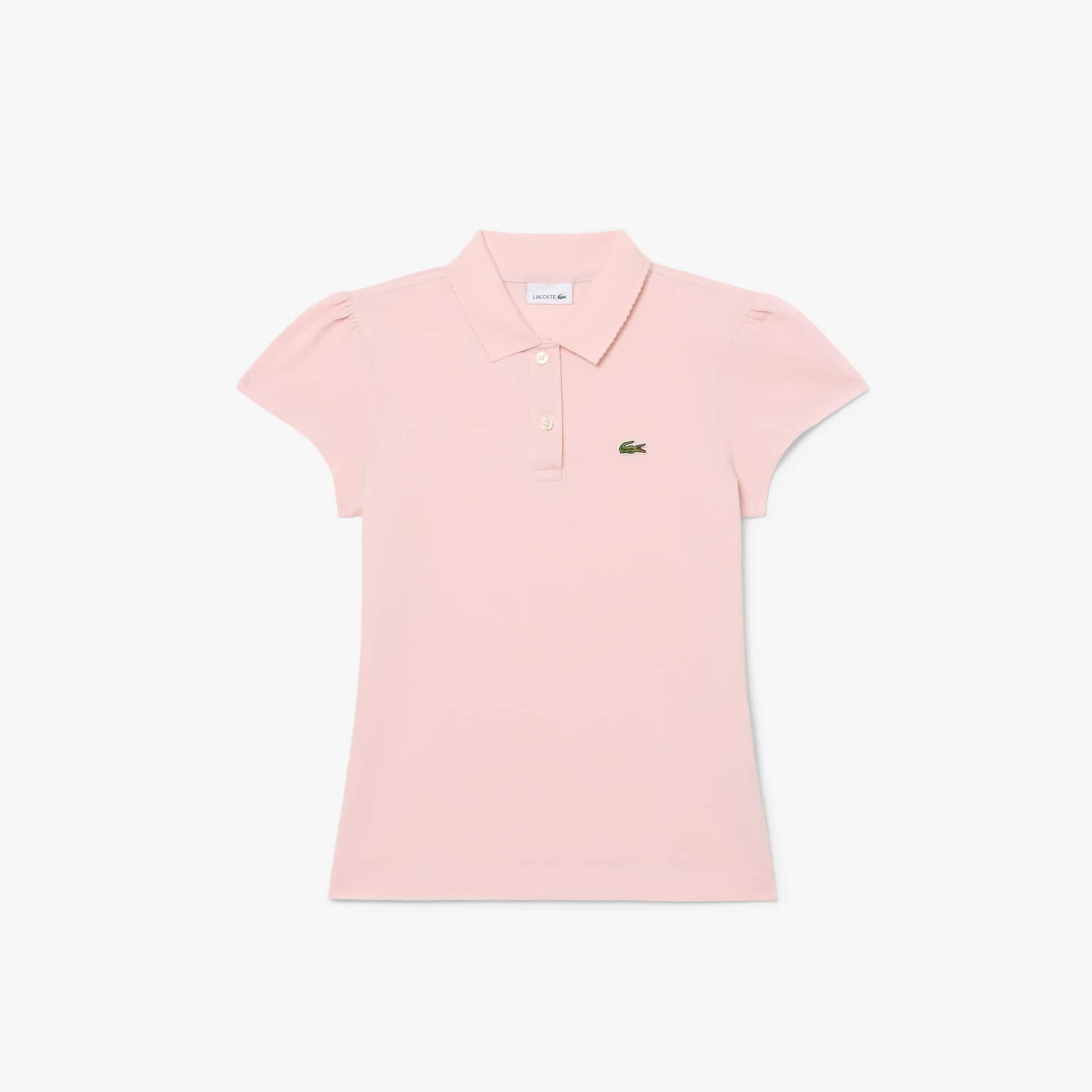 Scallop Collar Mini Piqué Polo Shirt