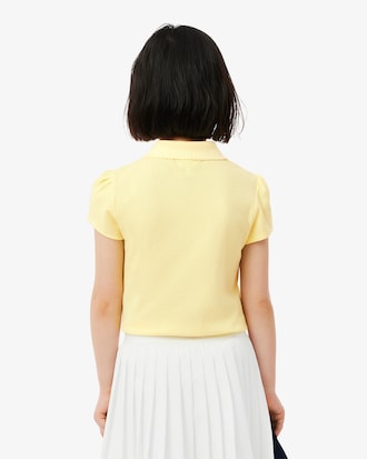 Kids' Scalloped Collar Mini Piqu&eacute; Polo
