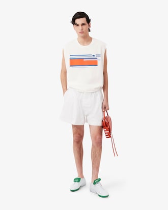 Runway Textured Stripe Jersey Tank Top