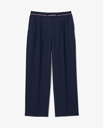 Women's Oversized Wool Blend Pleated Pants