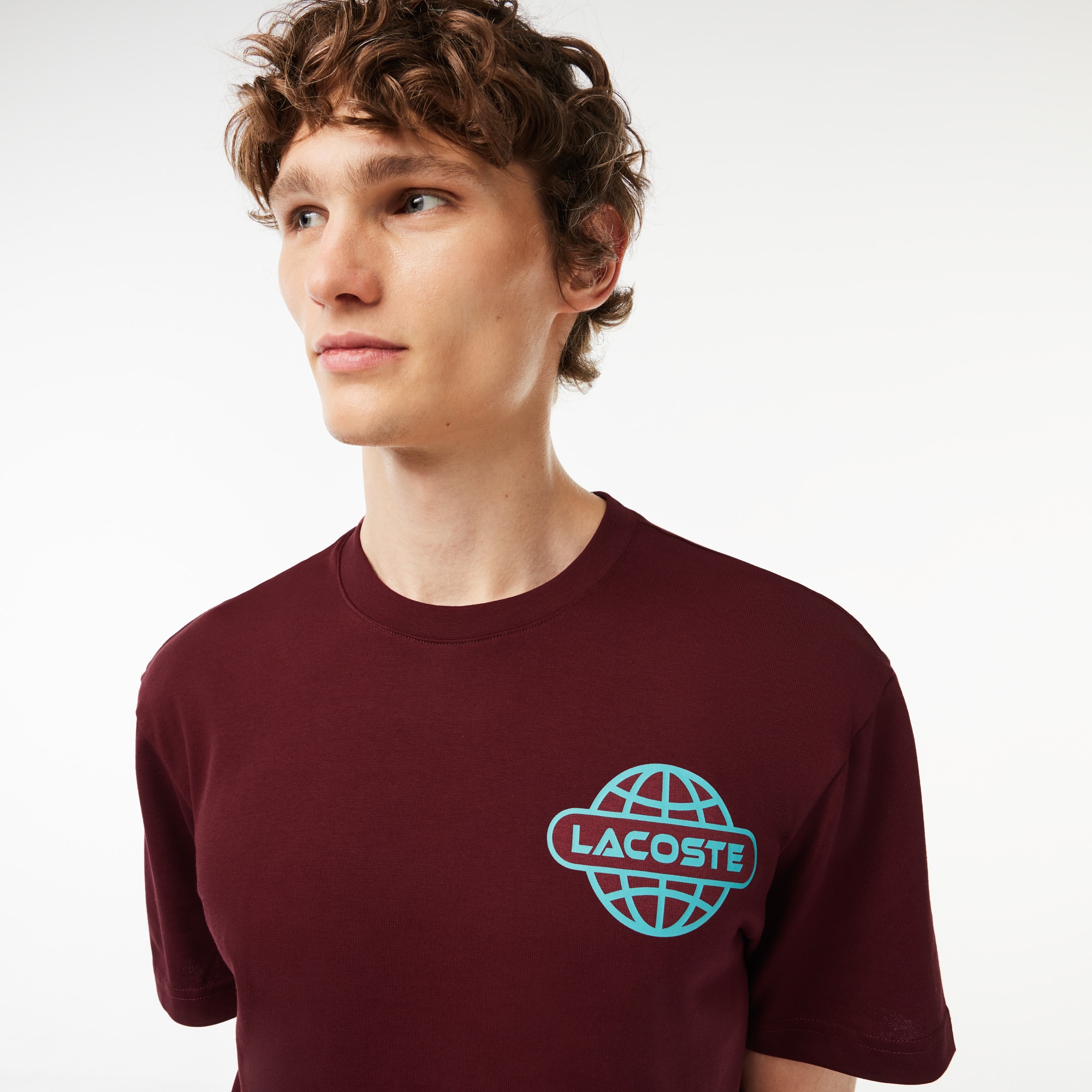 Lacoste【オーバーサイズ☆ Heavy Jersey T-shirt】 Lacoste Washed Effect Heavy Jersey T-Shirt | SportsDirect