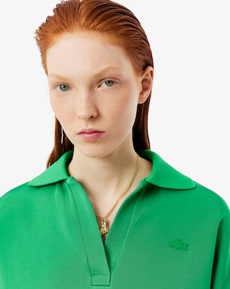 Women's Runway Boxy Polo Collar Sweatshirt