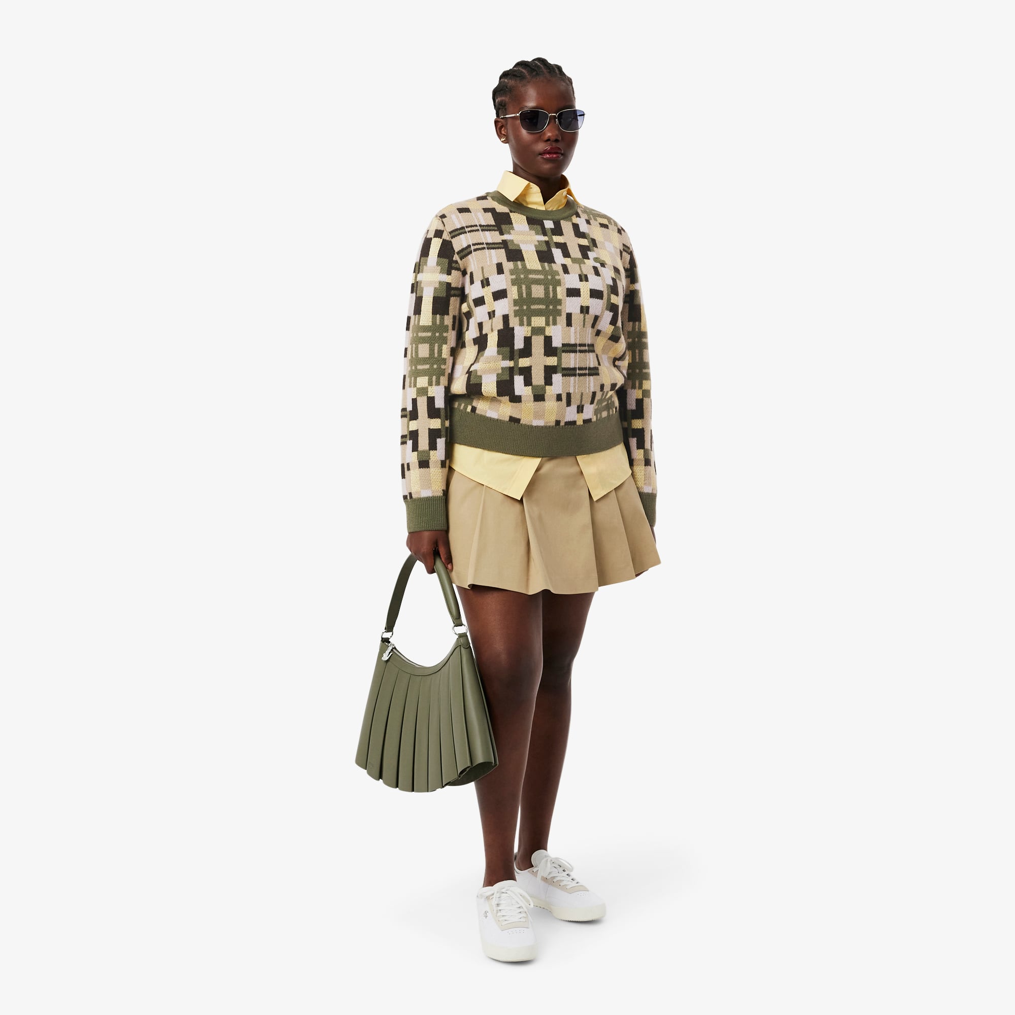 Women's Crew Neck Wool Graphic Sweater