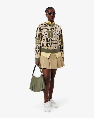 Women's Crew Neck Wool Graphic Sweater