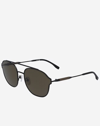 Navigator Metal Leather Punch Sunglasses