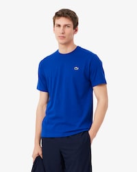 T-shirt &agrave; col rond Lacoste SPORT en coton m&eacute;lang&eacute; respirant