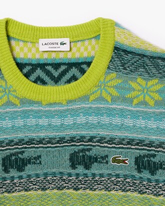 Pull motif Fair Isle en alpaga et laine