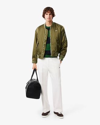 Men's Pleated Twill Sweatpants