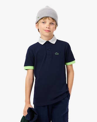 Kids' Colorblock Piqué Polo