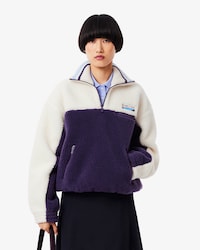 Women's High-Neck Oversized Fleece Sweatshirt