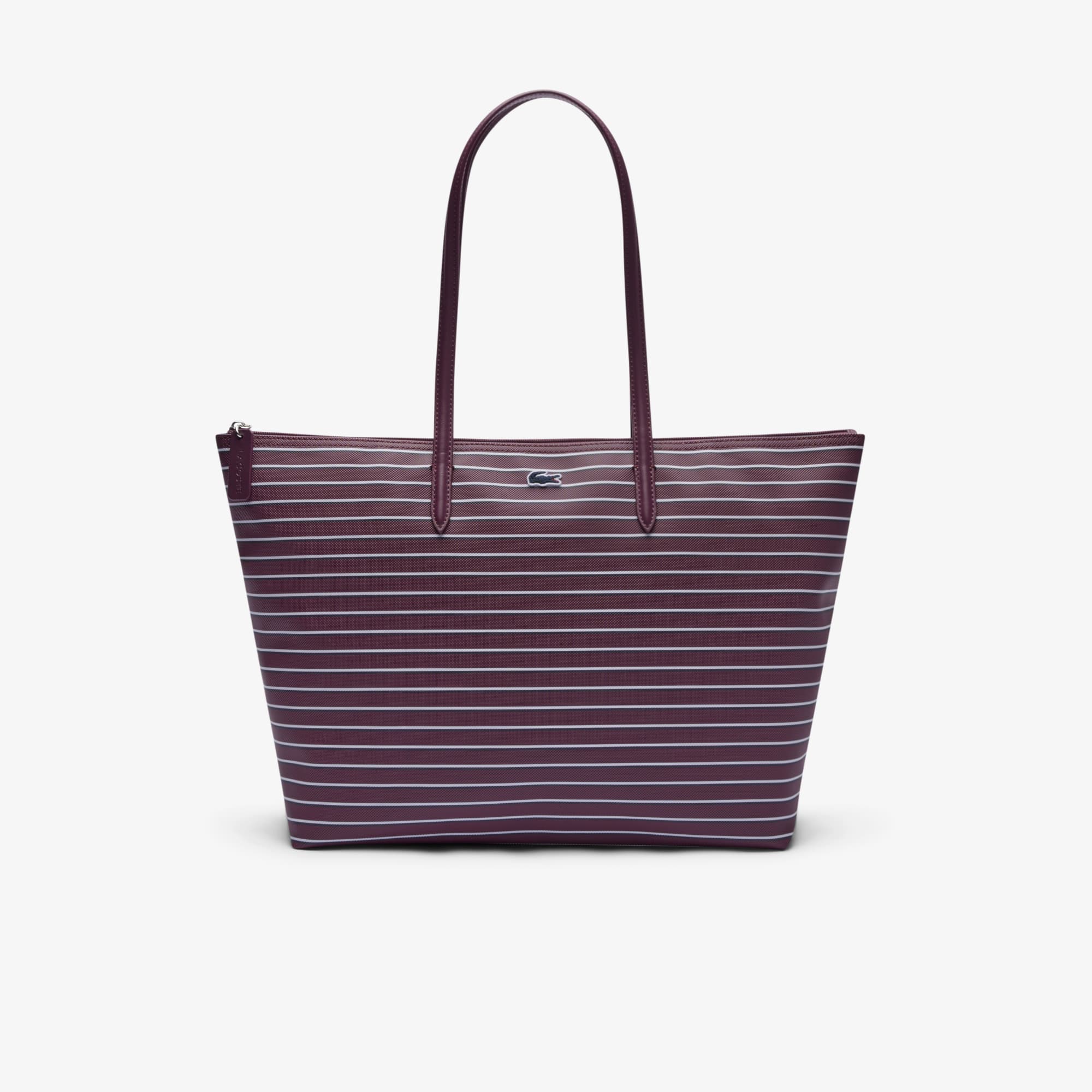 Lacoste Women's Large Striped L.12.12 Concept Tote - One Size In Purple